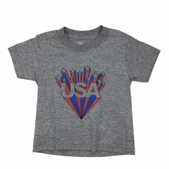 Kid Dangerous Other - Kid Dangerous Toddler Boys T-Shirt Gray USA Graphic Print Crewneck Tee Size 3